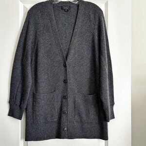 Rag & Bone Gray Cashmere Button Front Long Cardigan Size XS